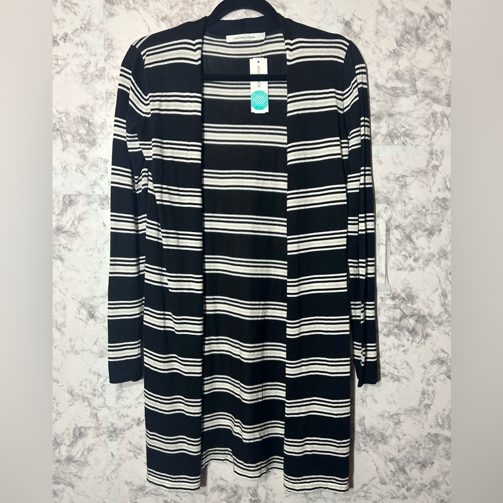 Stitches & Stripes Stitch Fix Zaria Lightweight Striped Cardigan Sz XS NWT    2